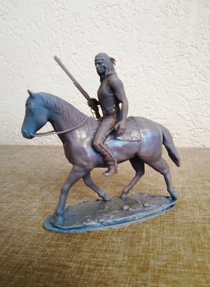 Native Warrior on Horseback
