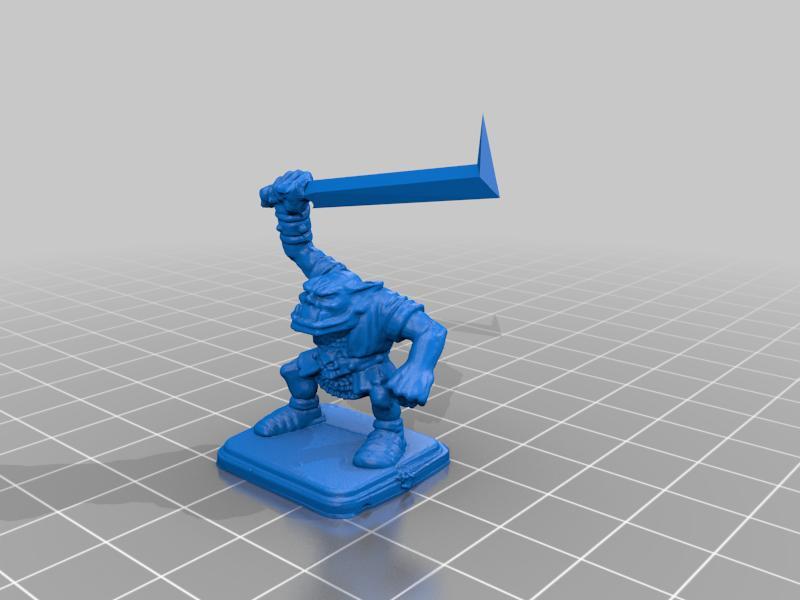 Heroquest Orc with Uruk LOTR sword