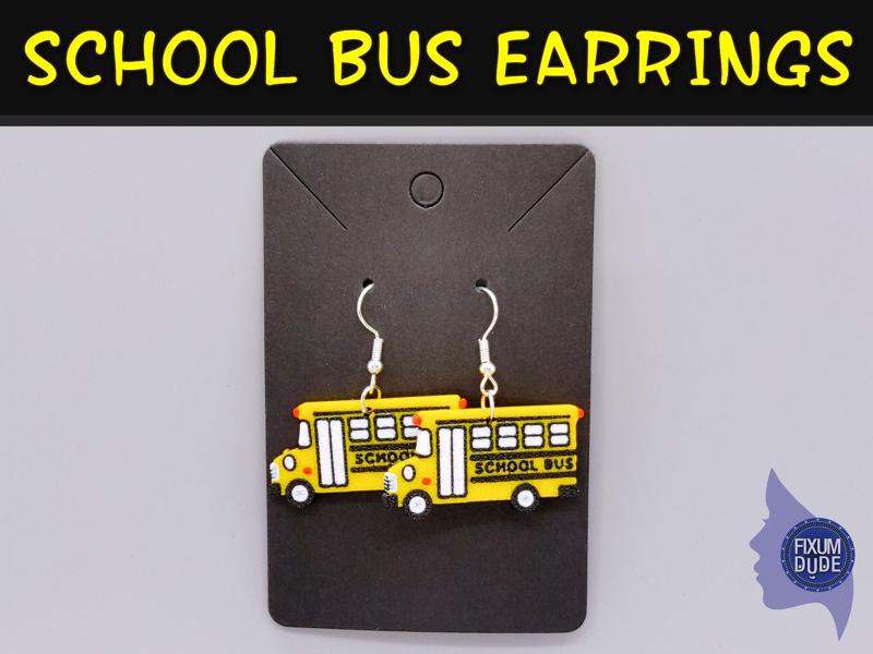 School Bus Earrings