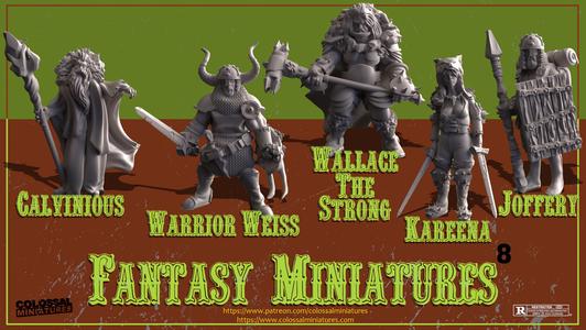 Fantasy Series 08 Bundle, 5x minis - PRE-SUPPORTED