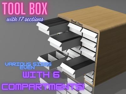 Modular Tool Box Organizer – 17 and 6 Compartments