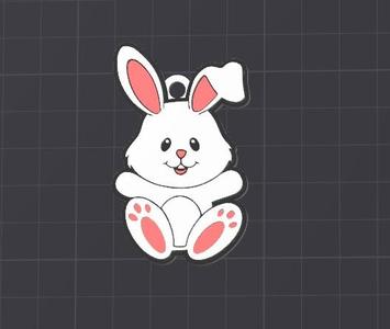 cute easter bunny keychain / necklace charm (free for commercial use)