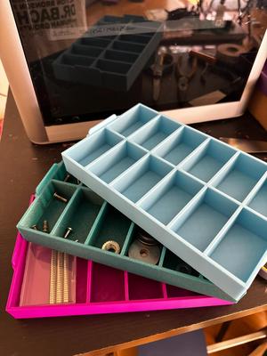 Stackable Parts Trays 4 or 12 compartments