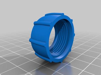 The nut that makes up the spherical joint of a common smartphone arm stand