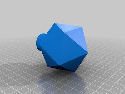 Icosahedron curtain rod end cap