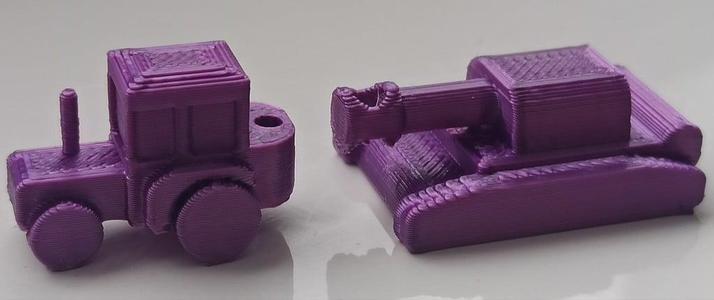Tractor and tank - Keychain