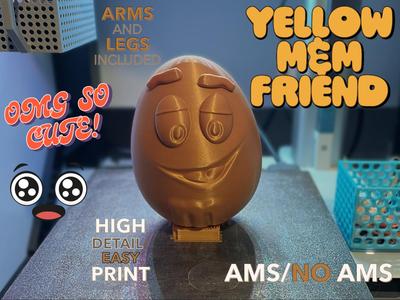 Yellow M&M Friendly Egg