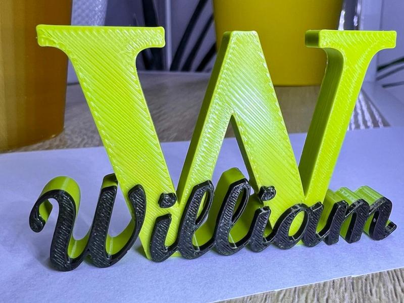 WILLIAM name names ornament nameplate initial LIAM