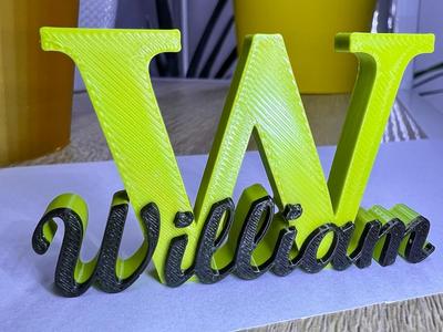 WILLIAM name names ornament nameplate initial LIAM