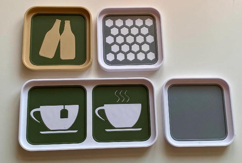 Icon coasters: "Clean"   