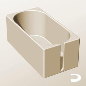 CX96-85-SS Slotted Modular Stacking Storage Boxes Bins | Printable Objects - Infinite Containers | stl file for 3d printing