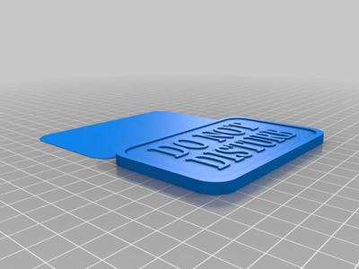 Magnetic "Do Not Disturb" sign