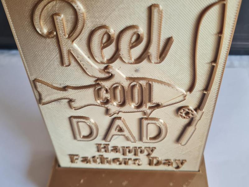 Fathers Day Fishing Plaque With Happy Fathers Day 