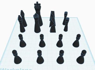 Half chess set   