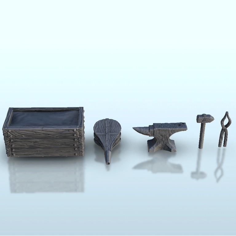 Blacksmith interior set - Warhammer Age of Sigmar Bolt Action Flames of War