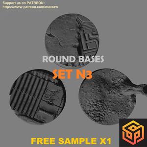 ROUND BASES - SET N3 - FREE SAMPLE