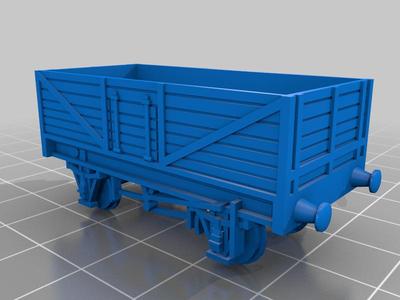 TT 1/120 Static 7 Plank Wagon (non moving)