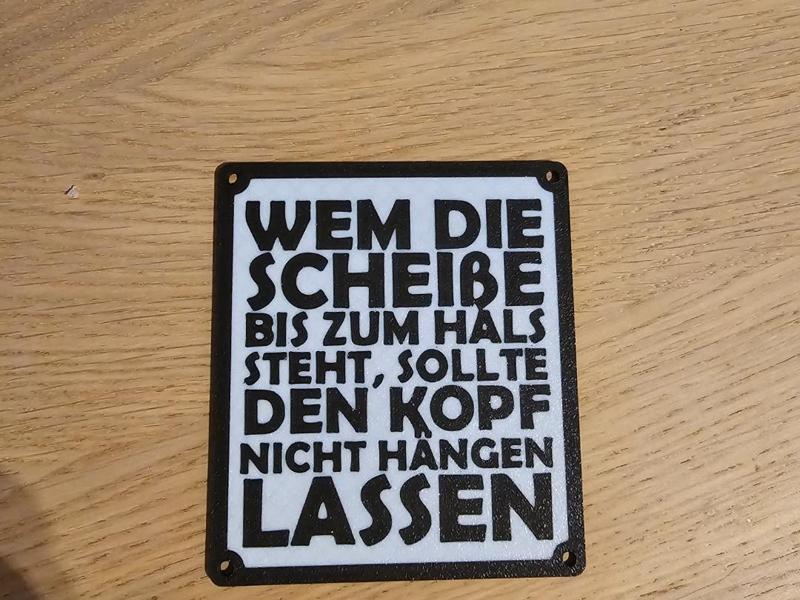 Funny sign for those who are up to their necks in...