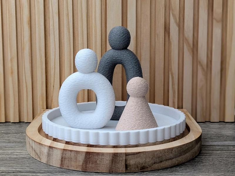 Abstract Family Sculpture with Tray