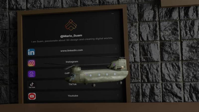 Chinook-Style Military Helicopter – 3D Printable Model   