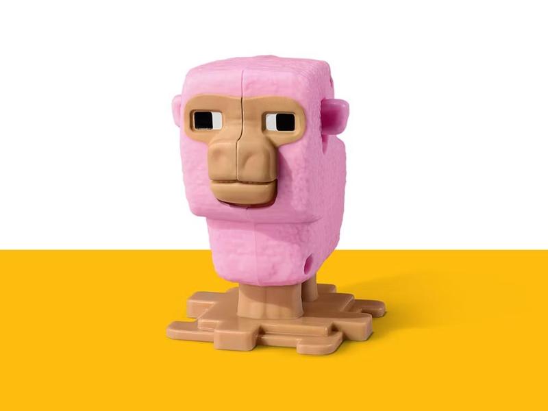 minecraft sheep mcdonalds happy meal figurine