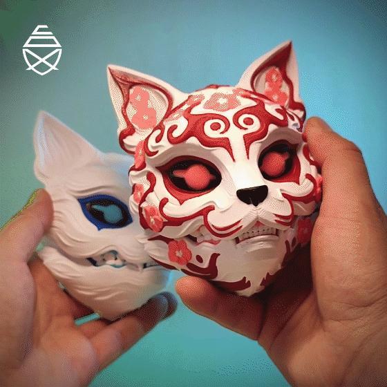 Kitsune wall mask