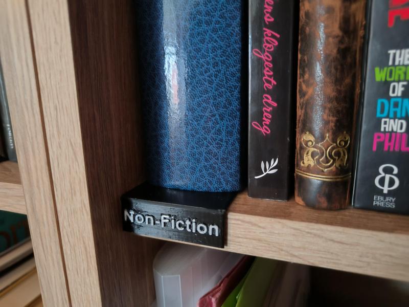 Bookshelf Category Markers