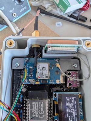 Montagebrücke interne GPS-Antenne / GPS-Board für Meshcom 4.0 nach OE3WAS