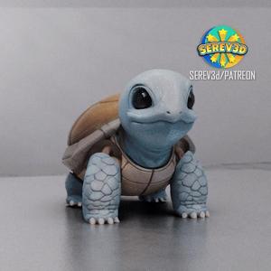 Realistic Squirtle - Pokémon Figurine - 3D Print STL/3MF