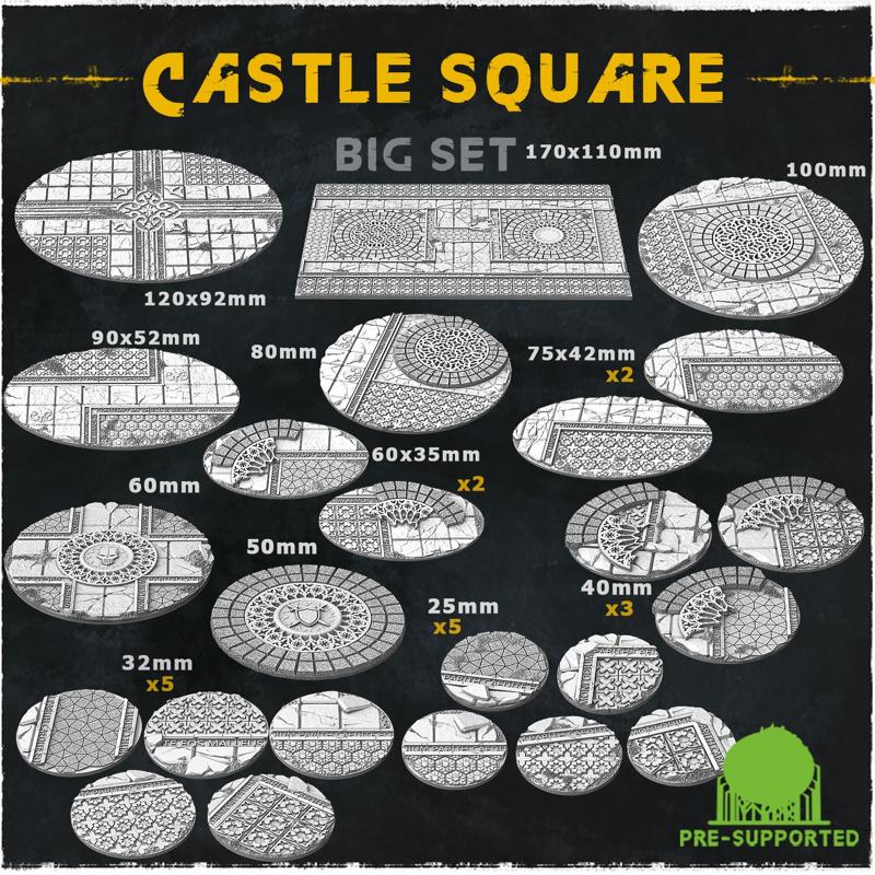 Castle Square (Big Set) - Wargame Bases & Toppers 2.0
