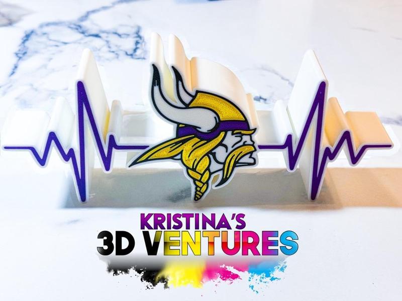 Vikings heartbeat sign, fan signs, sport sign, football 