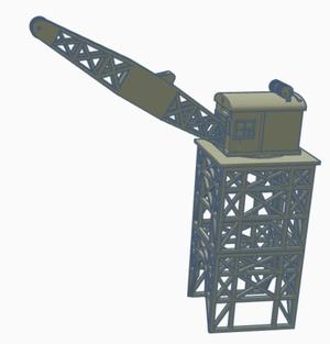 1:100 scale ww2 Navy Crane (re mixed)
