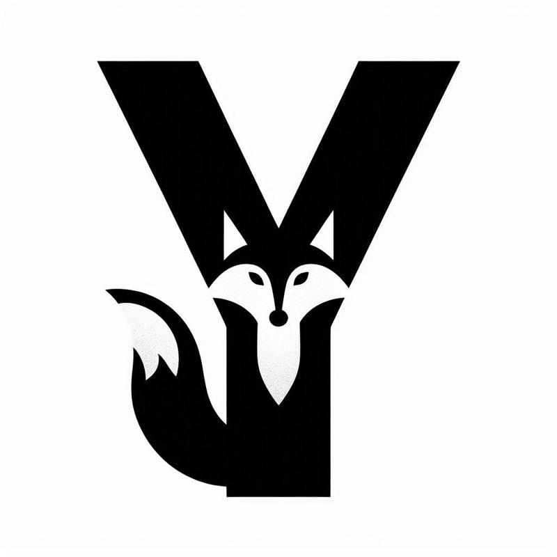 Fox alphabet: Letter Y (version 3)