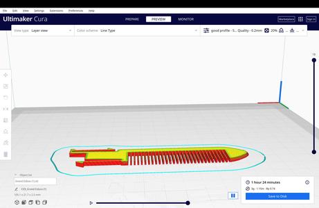 fiex version of knife comb for uhltimate otf knife