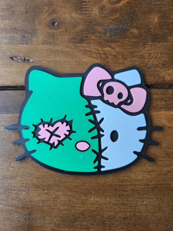 Hello Kitty Frankenstein Mashup Halloween Decor