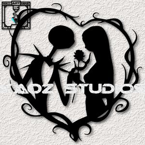 jack and sally wall art the nightmare before christmas wall decor 2d art