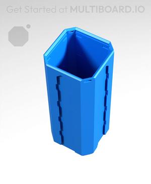 1x1x2.5 - Topped Multipoint Rail - Standard Click-In Multibin Shell Extension