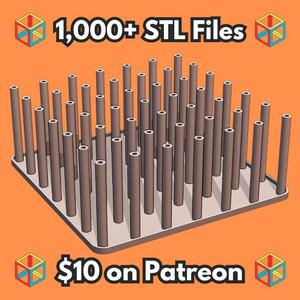Upright Stem Drying Rack with Tubes for Flowers Herbs and Plants MineeForm FDM 3D Print STL File