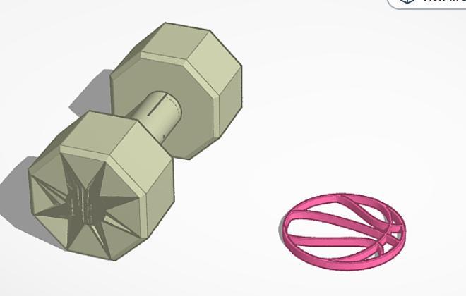 Weoght earring+Basketball earring