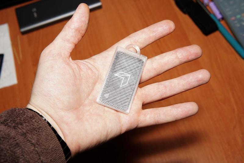 Keychain for payment sticker