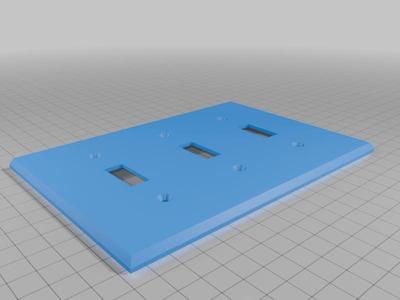 Triple light switch cover 