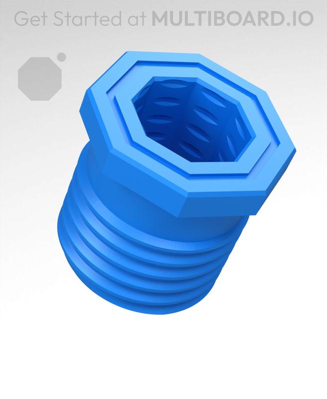 20 mm Big Thread, Flat Head, Push-Fit Hole, Shank Bolt