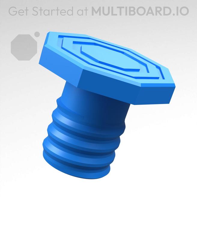 18 mm Mid Thread, Flat Head, Shank Bolt