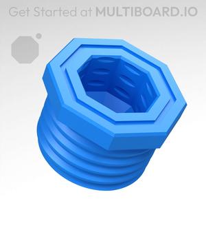 13 mm Big Thread, Flat Push-Fit Head, Small Thread Hole, Bolt