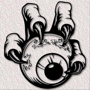 eyeball wall art claw wall decor demon halloween decoration
