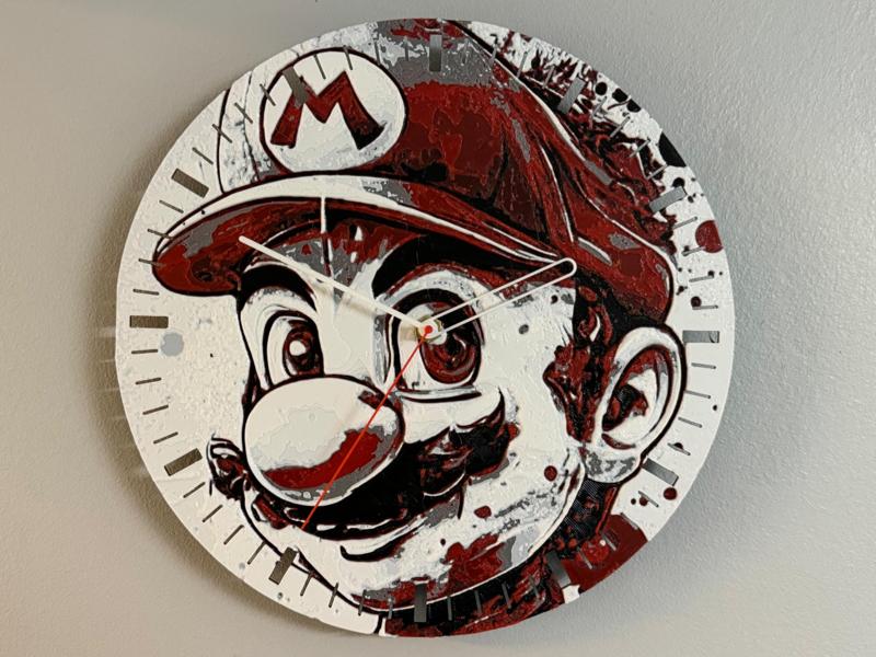 Wall Clock / Wanduhr Super Mario Hueforge Kit 011