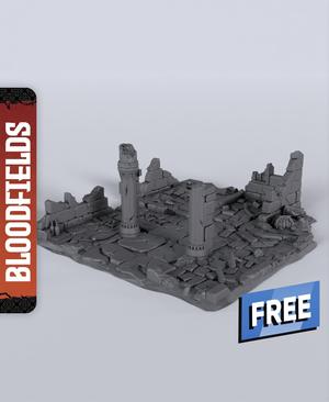Large Ruins Terrain - With Free Dragon  - 5e DnD Inspired for RPG and Wargamers
