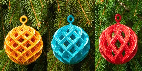Lattice Christmas Balls 2021 (Set of 3)