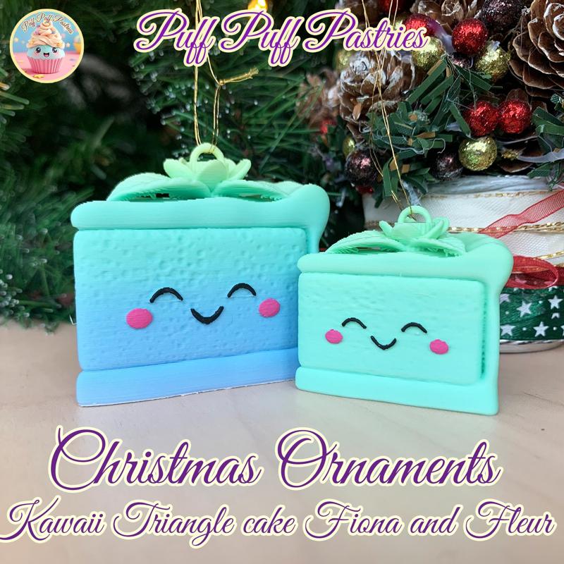 Christmas Ornaments Kawaii Triangle cake Fiona and Fleur