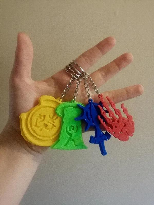 the legend of Zelda tears of the kingdom (TOTK) rune keychains   